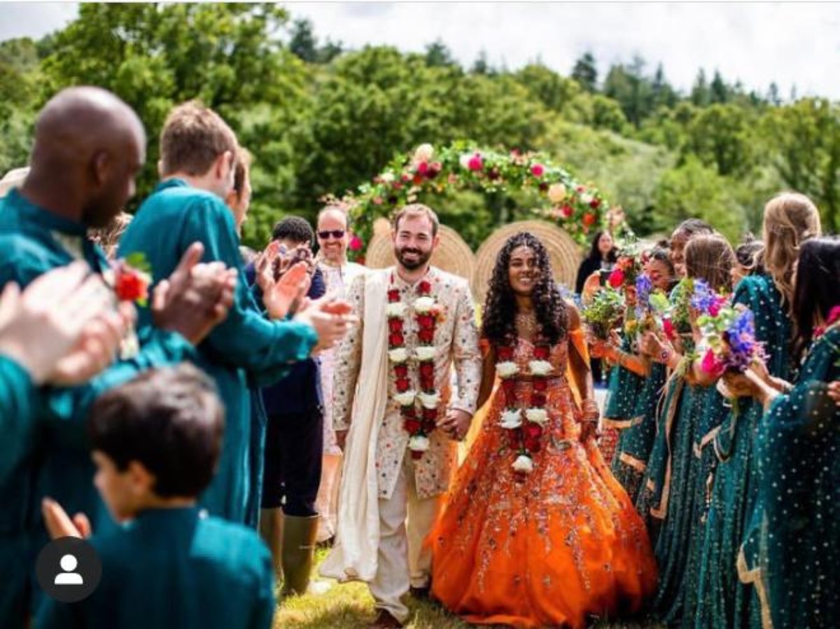 multicultural wedding with asian rituals - glamping site