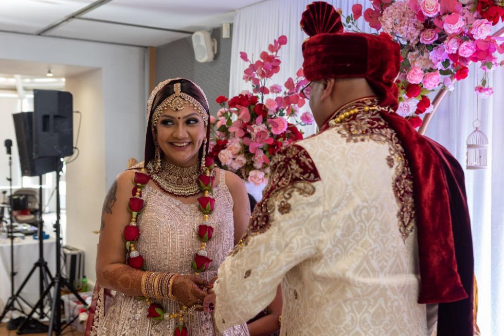 Multicultural Hindu and Sikh wedding ceremony